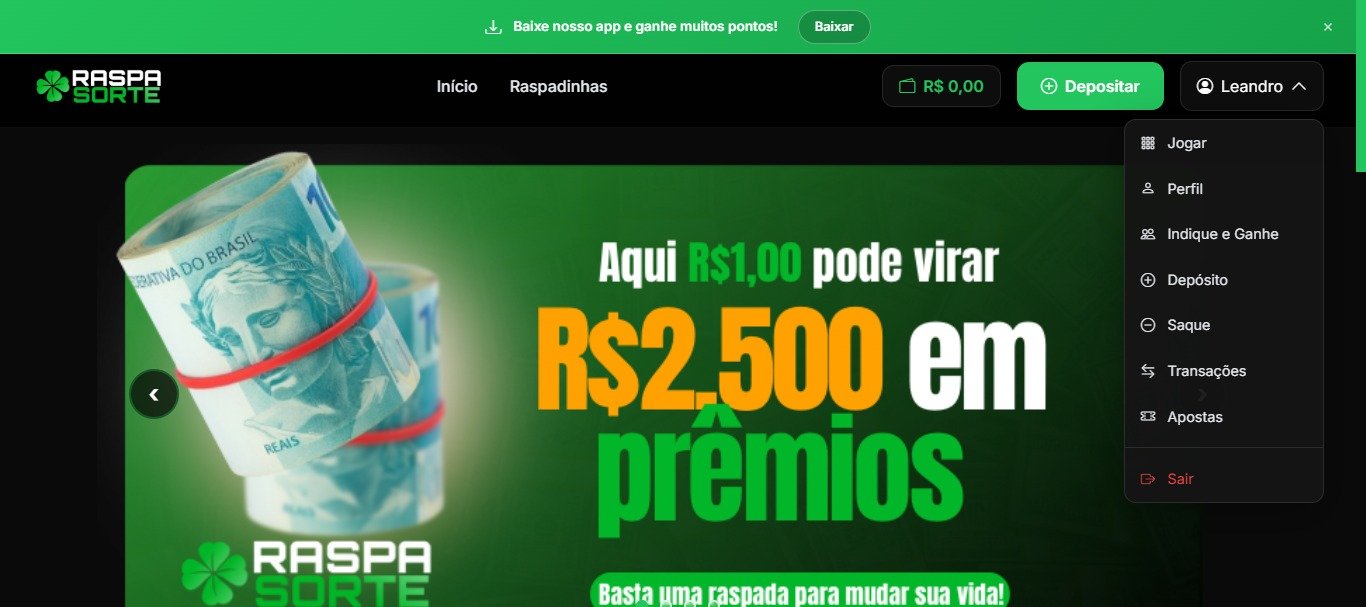 Carteira Digital Segura — sistema de raspadinha online white label