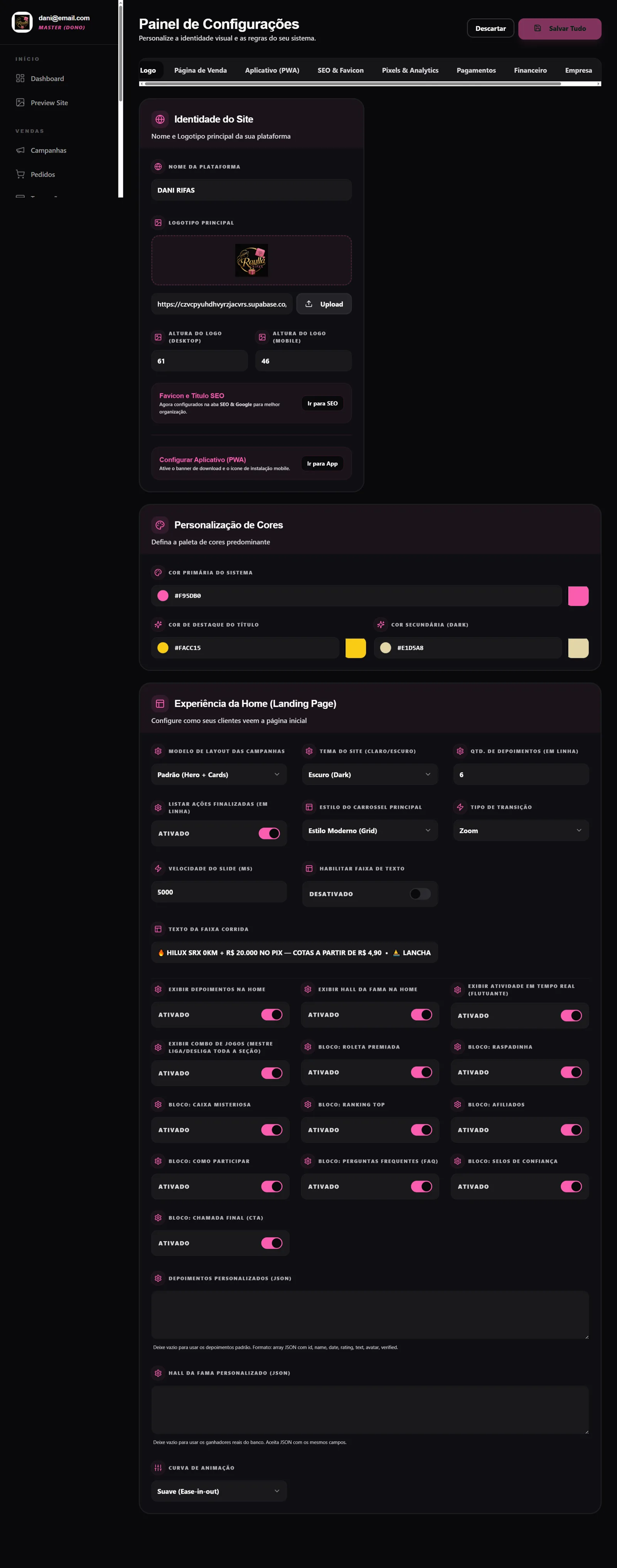 Checkout Otimizado — Sistema de Rifas Online WordPress