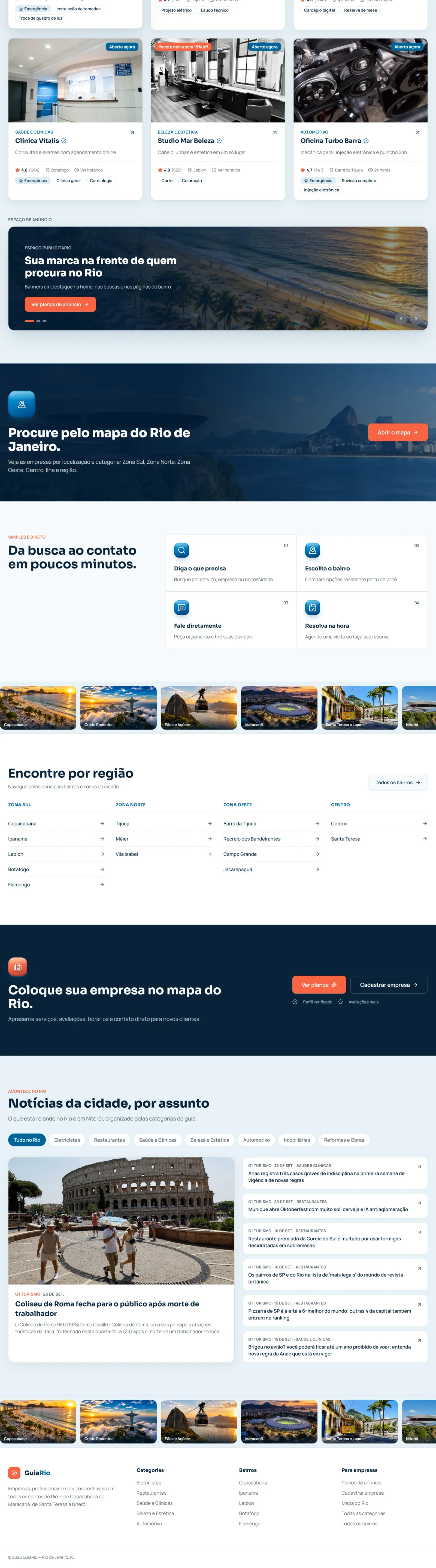 Modelo 2026 do Guia — sistema guia comercial white label guia da cidade