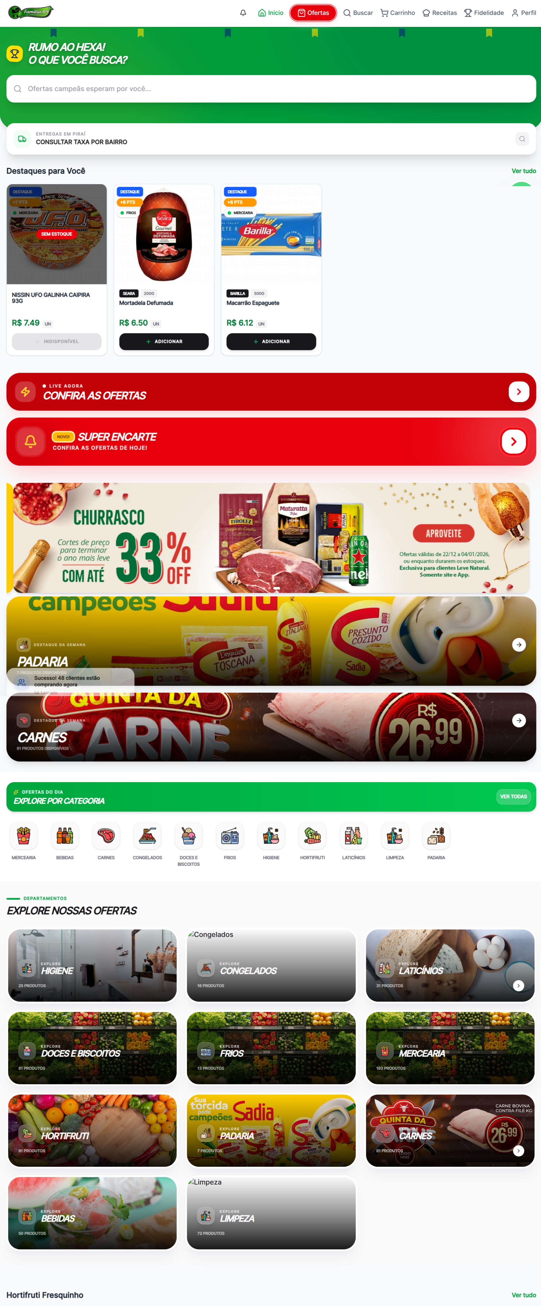 App Delivery com Categorias — Plataforma Premium